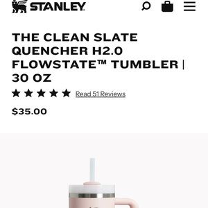 STANLEY.
THE CLEAN SLATE
QUENCHER H2.0
FLOWSTATE™ TUMBLER I
30 OZ
BLOOM